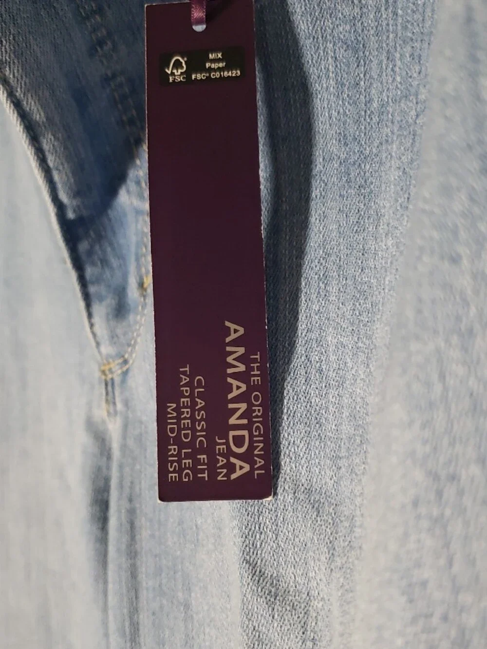 Gloria Vanderbilt Light Blue Straight Leg Jeans